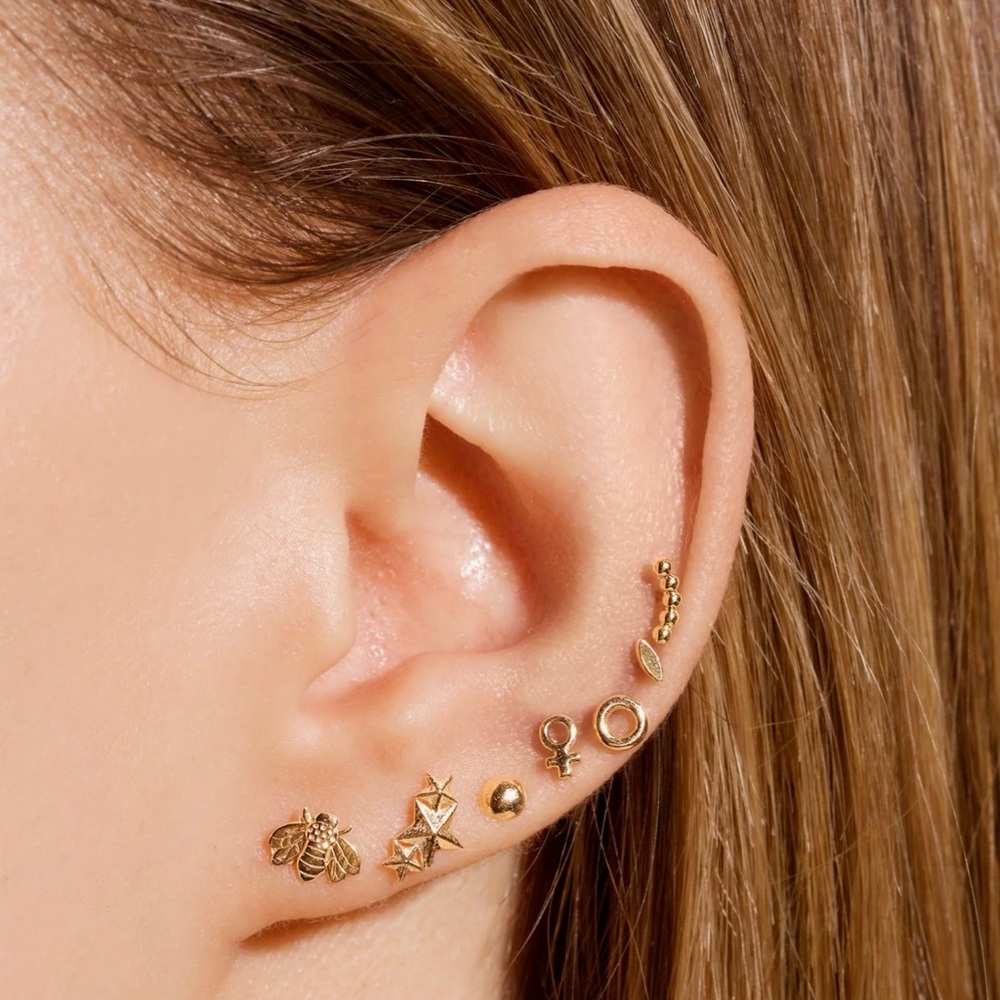 Domed button earrings (pair)